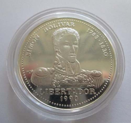 Moneda Conmemorativa Cuba 10 Pesos  - Simón Bolívar