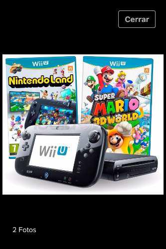 Wii U De 32gb Deluxe Negro Con 4 Juegos Originales