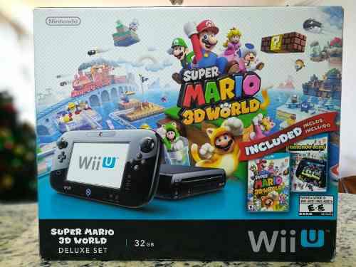 Wii U Deluxe 32gb Nintendo Con 2 Juegos Fisicos
