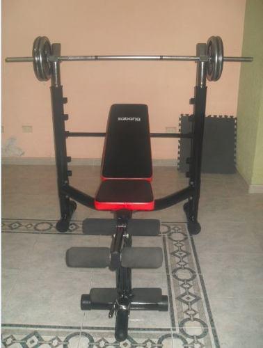 Banco De Fuerza Sabana Fitness+barra+40kg