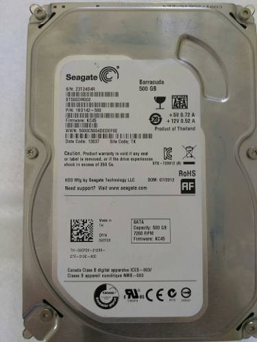 Disco Duro De 500gb Seagate Sata  Rpm