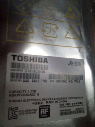Disco Duro Sata Iii Toshiba 1 Tb Dt01aca100 Jan 