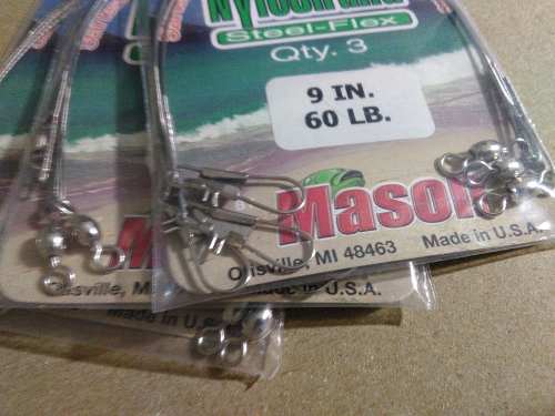 Guaya Pesca/ Interlock Snap Mason 60 Lbs (3 Unidades)