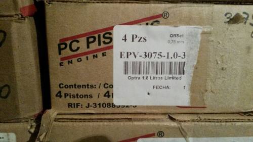 Pistones De Optra Limited Std  Pc Pistons