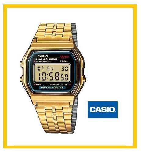 Reloj Casio A159w Vintage Retro Dorado