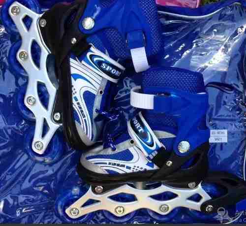 Bellos Patines Lineales Ajustables Kit Solo De Azul