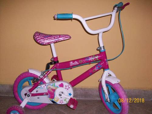 Bicicleta Barbie Original Rin 12 Con Ruedit Excelente Oferta