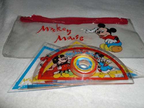 Cartuchera Con 3 Reglas Mickey Mouse