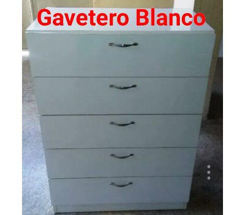 Gavetero Blanco De 5 Gavetas