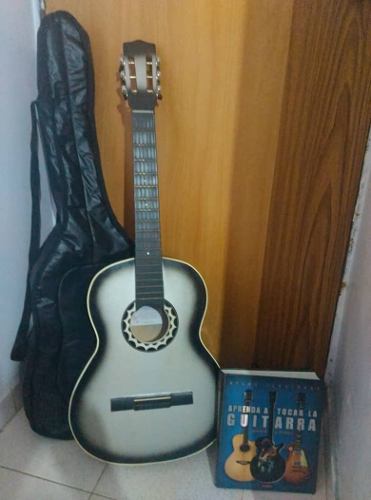 Guitarra Las Cruces Cn Forro Y Libro Aprend A Tocar Guitarra