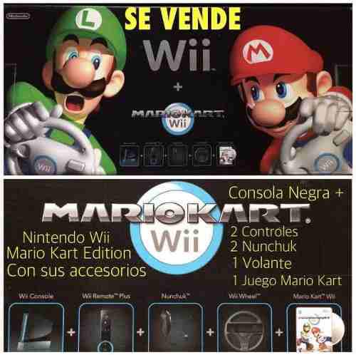 Nintendo Wii Black Mario Kart Edition