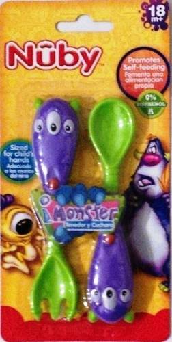 Nuby Monster - Utensilios Plástico / 