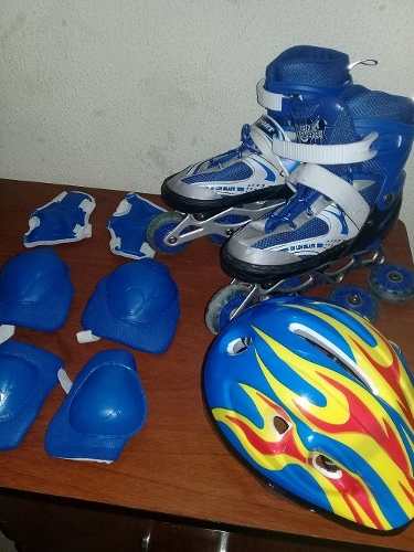 Patines Lineales Para Niñas O Niños Con Luces Y Accesorios