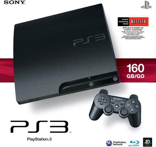 Ps3 Playstation 3 Slim (2 Controles + 3 Juegos Originales)