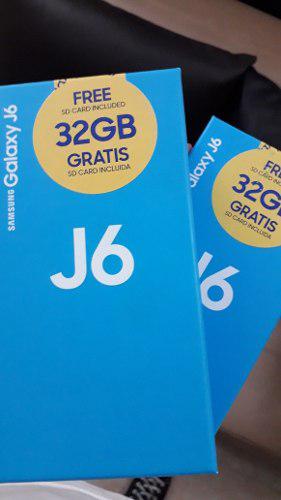 Samsung J6 2018 32gb + Sd 32gb + Forro+glass Nuevos De Caja