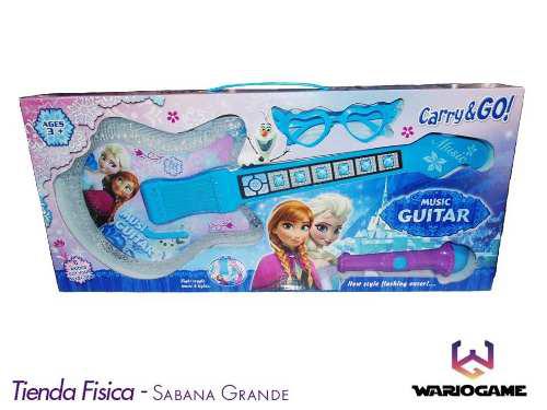 Guitarra Soy Frozen Con Musica Luces Microfono Y Lente