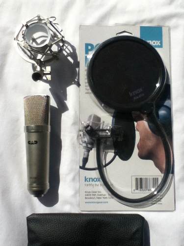 Microfono Condensador Cad Gxl  Con Base Y Anti Pop