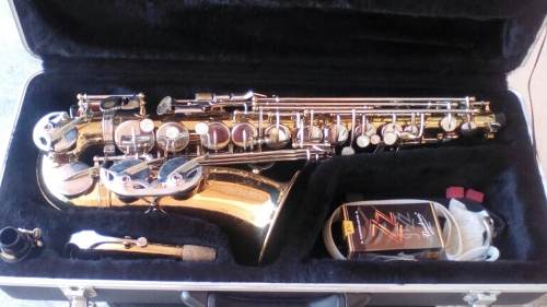 Saxofon Alto Viena+1 Caja De Cañas  Correas