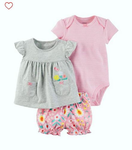 Carters Conjunto O Set 3 Piezas Niña Original 9m Y 12m