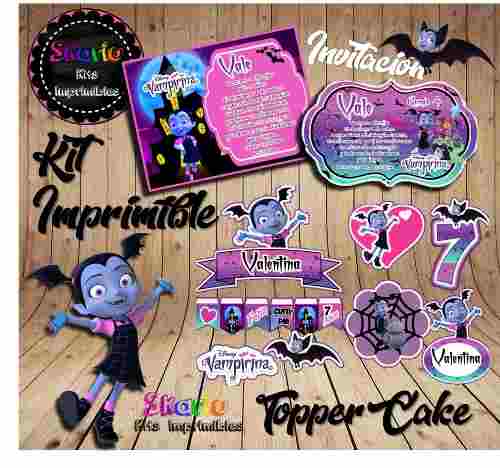 Kit Imprimible Vampirina Personalizado Pdf Con Toppercake