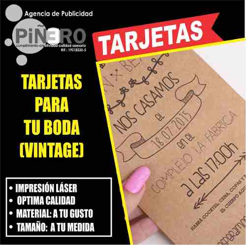 Tarjetas, Invitaciones Vintage - Matrimonios Bodas Son Sobre