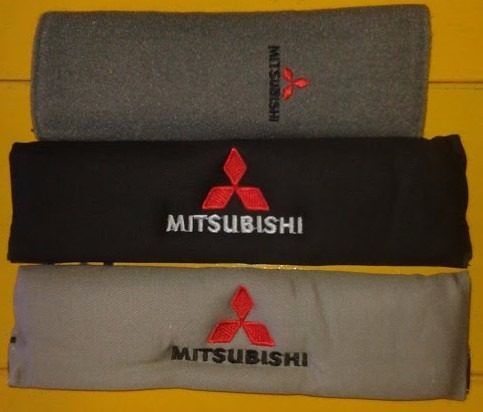 Bandanas Forro Cinturon Seguridad Mitsubishi Gris Negro