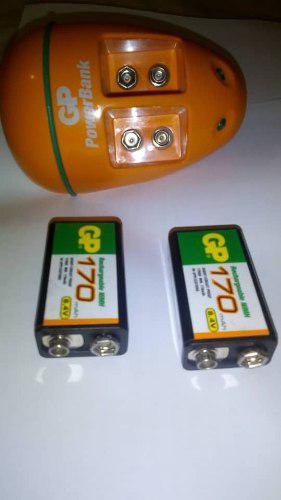 Cargador Gp 9v Con Baterias Recargables Incluidas