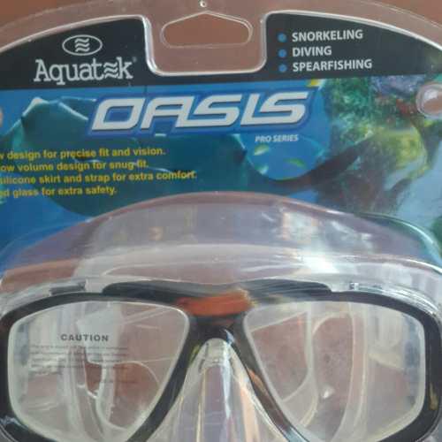 Mascara Para Buceo Aquatek Vidrio Templado Oasis Pro Series