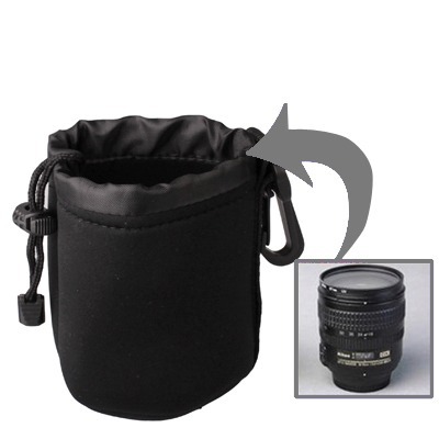 Neoprene Slr Camara Lens Carrying Bag Pouch Medium With