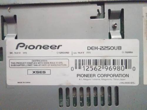Reproductor Pioneer Deh-ub