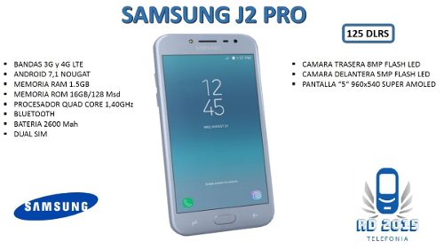 Telefono Celular Samsung Galaxy J2 Pro 1.5gb/16gb Android