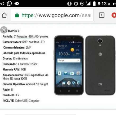 Telefono Celular Zte Maven 3 Liberado Pago En Trums