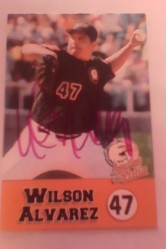 Rigoju Postal Autografiada Wilson Alvarez Aguilas