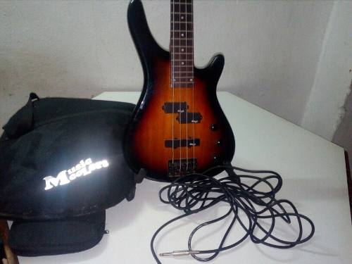 Bajo Electrico 4 Cuerdas Stagg+ Cuerda+ Forro+ Paral+ Cable