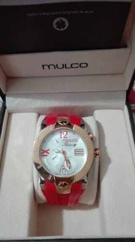 Reloj Mulco Original Ilusion, Color Rojo, Como Nuevo.
