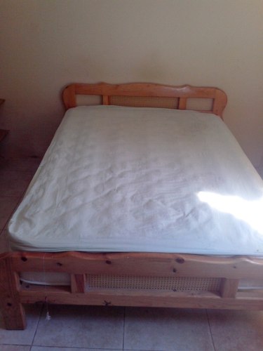 Cama De Pino Matrimonial Con Colchon