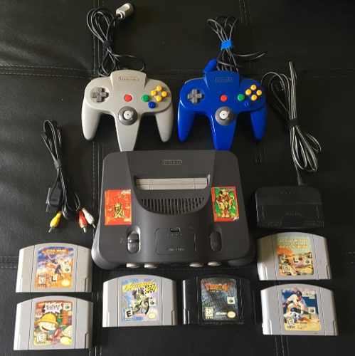 Nintendo 64 + 2 Controles + 6 Juegos + Cables