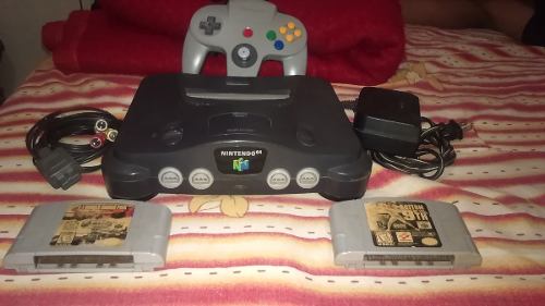 Nintendo 64 Con Un Control 2 Caset + Zelda Ocarina Of Time