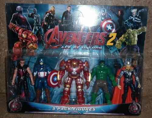 Set De 5 Muñecos Avengers Civil War 3 Capitan America Hulk