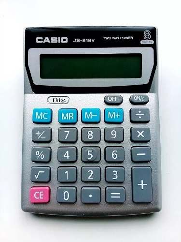 Calculadora Casio Original Js 818v 8 Dígitos Oficina Solar