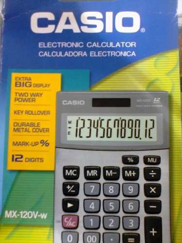 Calculadora De Mesa Casio 12 Digitos. Mx-120v