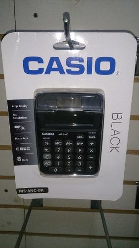 Calculadora De Mesa Casio Rosada, 8 Dígitos Ms-6nc-bk