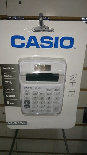 Calculadora De Mesa Casio Rosada, 8 Dígitos Ms-6nc-we