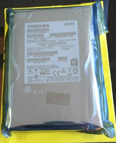 Disco Duro Sata De 500gb Nuevo De Paquete, Origunal Toshiba.