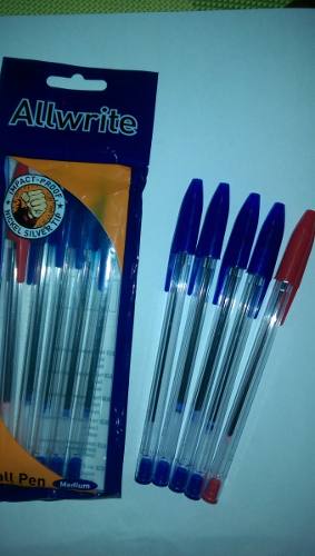 Bolígrafos Azul 4 Y 1 Rojo Paquetico Bult450pqt