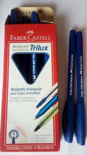 Boligrafo Faber Castell Trilux 030 Azul