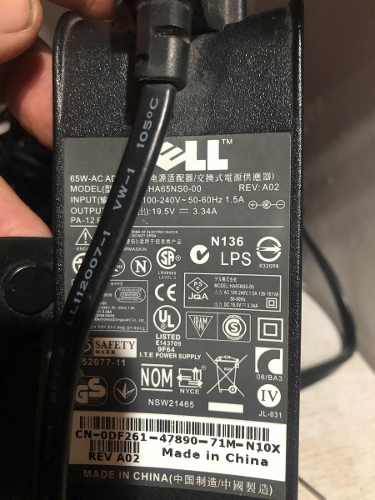 Cargador Para Laptop Dell 19.5 V 3.34a Nuevo