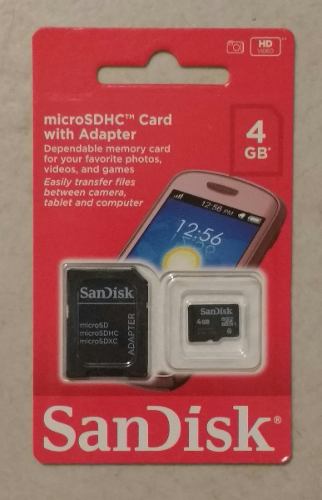 Memoria Micro Sd Hc Sandisk 4 Gb Ultra Hd Originales