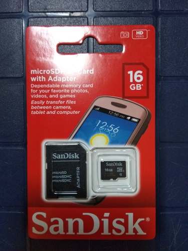 Memoria Micro Sd Sandisk 16 Gb