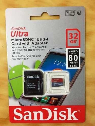 Memoria Sandisk Ultra Hd 32gb Micro Sd Solo Al Mayor Generi